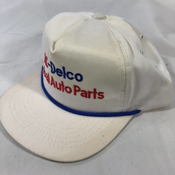 VINTAGE AC-DELCO GLOBAL AUTO PARTS HAT CAP ADJUSTABLE ONE SIZE FITS MOST ROPE - Picture 2 of 12
